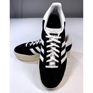 Adidas Gazelle, Bold Platform Sneakers, Black/White, Women's Size 10.5